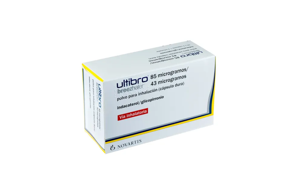 Ultibro Breezhaler 85 mcg/43 mcg powder for inhalation (hard capsule) powder for inhalation, hard capsule