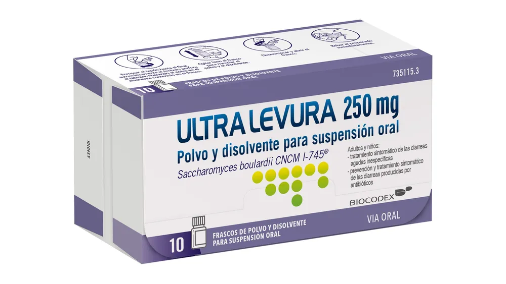 Ultra-Levura 250 mg polvere e solvente per sospensione orale polvere e solvente per sospensione orale