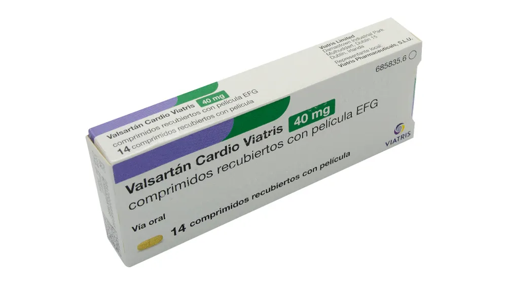 VALSARTAN CARDIO VIATRIS 40 MG COMPRIMIDOS RECUBIERTOS CON PELICULA EFG COMPRIMIDO RECUBIERTO CON PELÍCULA