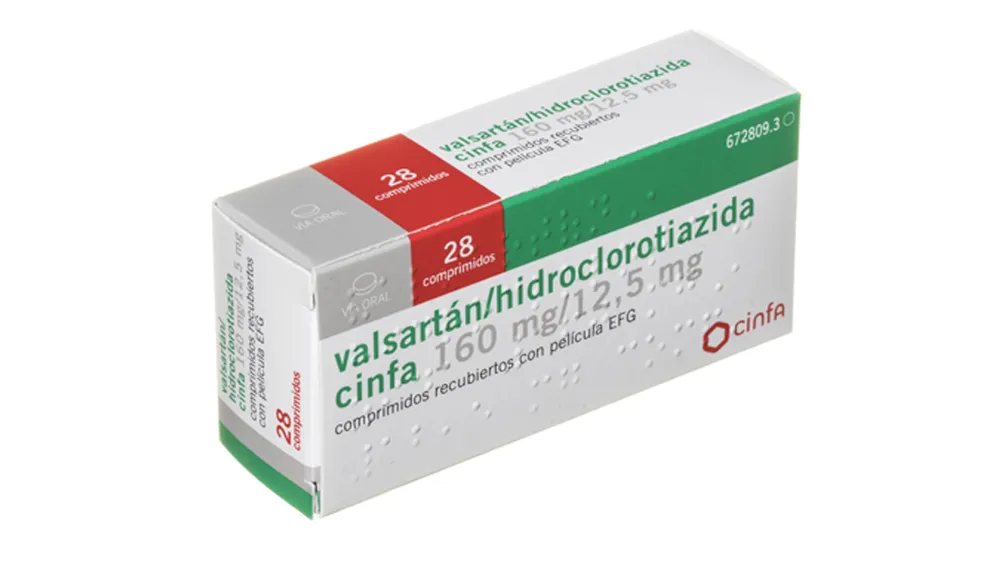 Valsartan/hydrochlorothiazide CINFA 160 mg/12.5 mg film-coated tablets EFG tablets, film-coated