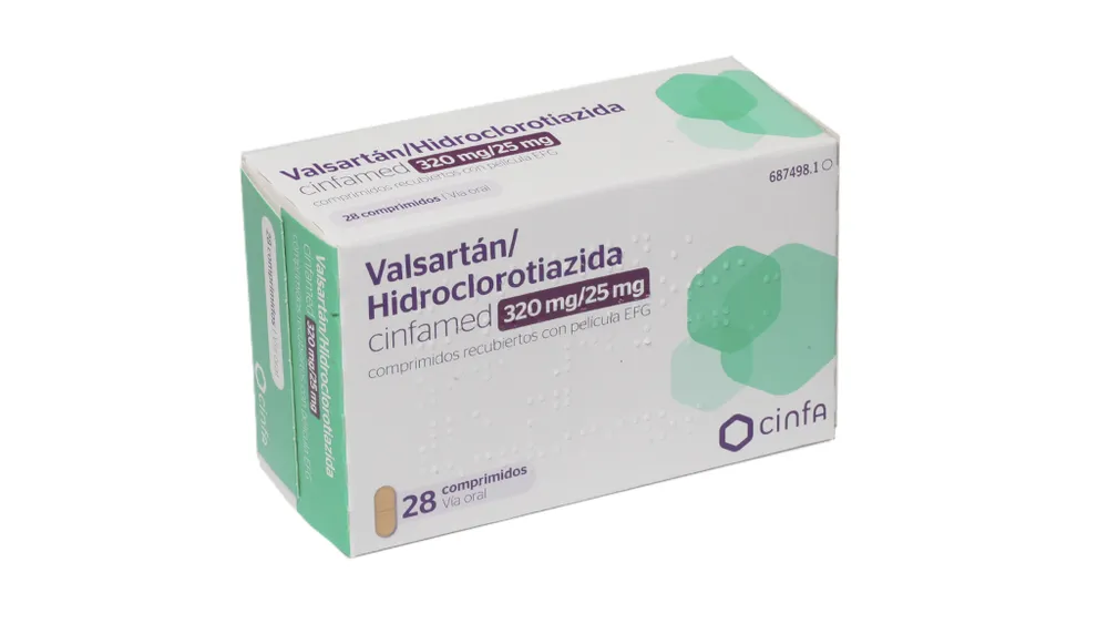 Valsartan/idroclorotiazide Cinfamed 320 mg/25 mg compresse rivestite con film EFG compresse, rivestite con film