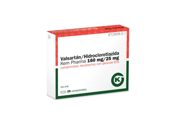 Valsartan/idroclorotiazide Kern Pharma 160 mg/25 mg compresse rivestite con film EFG compresse, rivestite con film