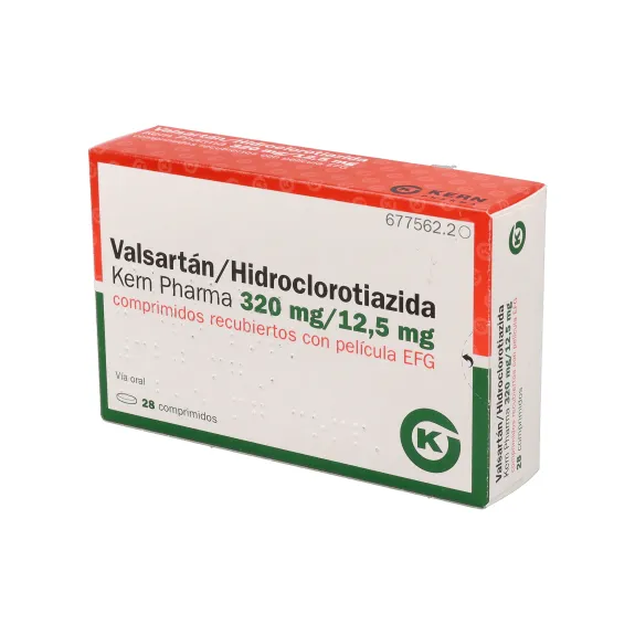 Valsartan/hydrochlorothiazide Kern Pharma 320 mg/12.5 mg film-coated tablets EFG tablets, film-coated