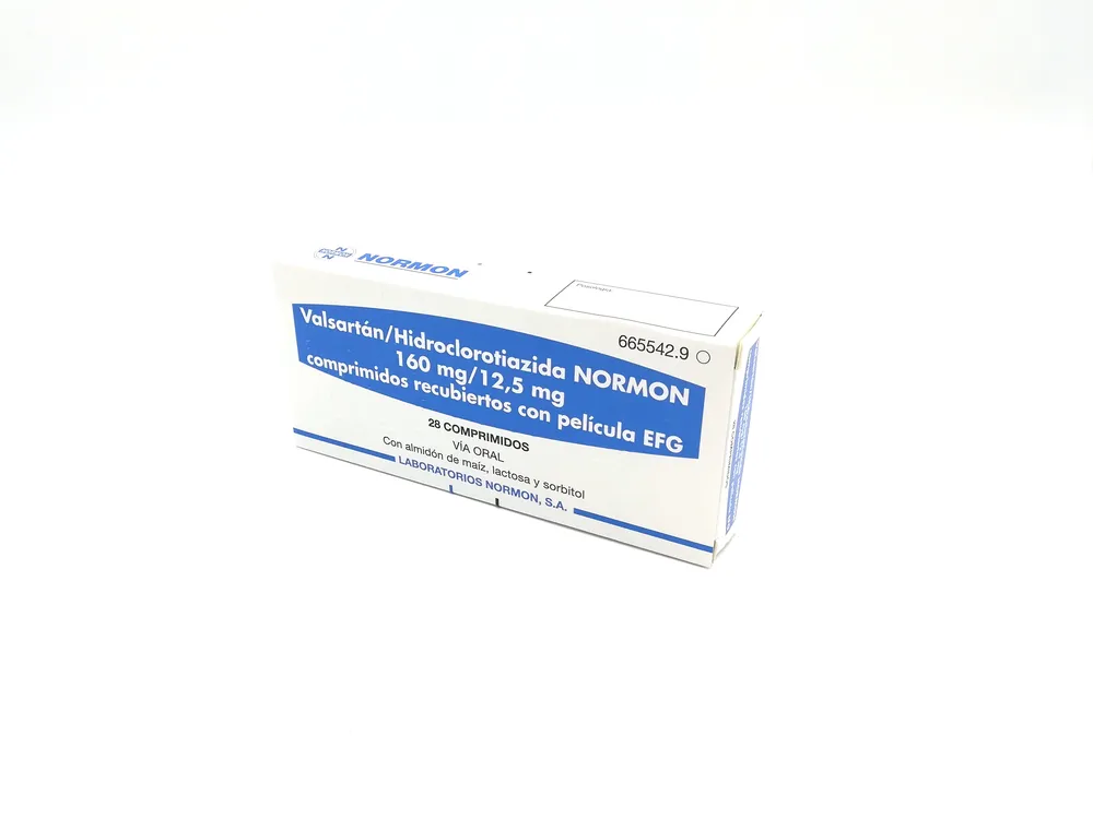 Valsartan/hydrochlorothiazide Normon 160 mg/12.5 mg film-coated tablets EFG tablets, film-coated
