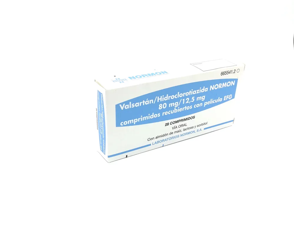 VALSARTAN/HIDROCLOROTIAZIDA NORMON 80 mg/12,5 mg COMPRIMIDOS RECUBIERTOS CON PELICULA EFG COMPRIMIDO RECUBIERTO CON PELÍCULA