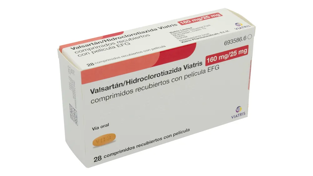 Valsartan/hydrochlorothiazide Viatris 160 mg/25 mg film-coated tablets EFG tablets, film-coated