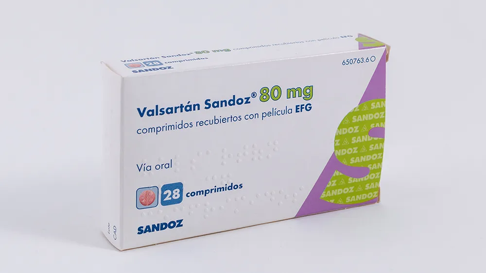 VALSARTAN SANDOZ 80 mg COMPRIMIDOS RECUBIERTOS CON PELICULA EFG COMPRIMIDO RECUBIERTO CON PELÍCULA