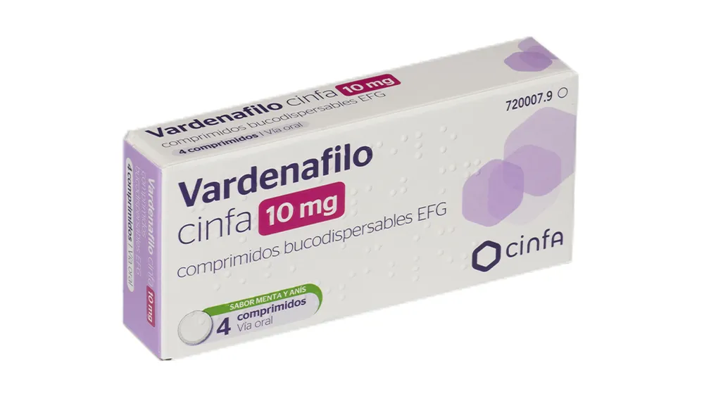 Vardenafil CINFA 10 mg orodispersible tablets EFG tablets, buccodispersable