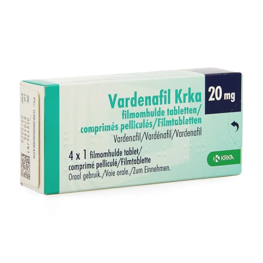 Vardenafil Krka 20 mg film-coated tablets EFG tablets, film-coated