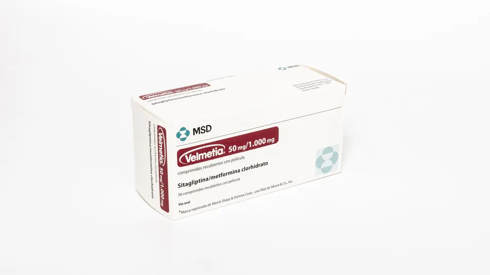Velmetia 50 mg/1000 mg compresse rivestite con film compresse, rivestite con film