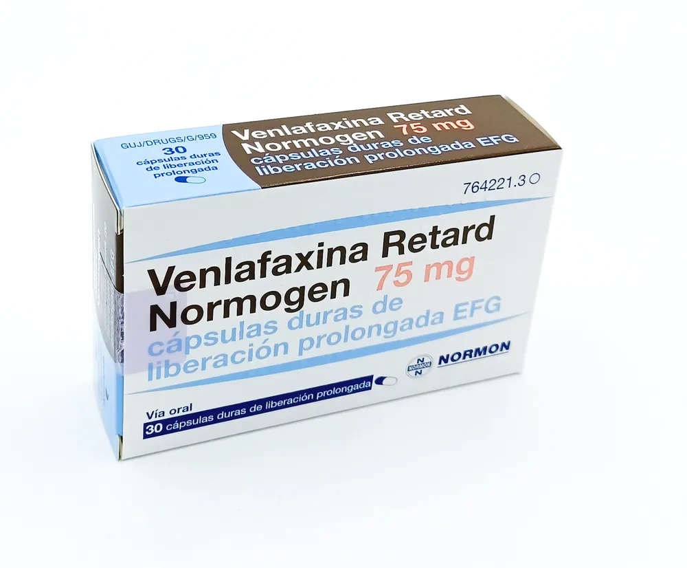 Venlafaxina a rilascio prolungato Normogen 75 mg capsule rigide EFG capsula, rigida a rilascio prolungato