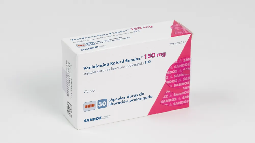 Venlafaxina a rilascio prolungato Sandoz 150 mg capsule rigide EFG capsula, rigida a rilascio prolungato