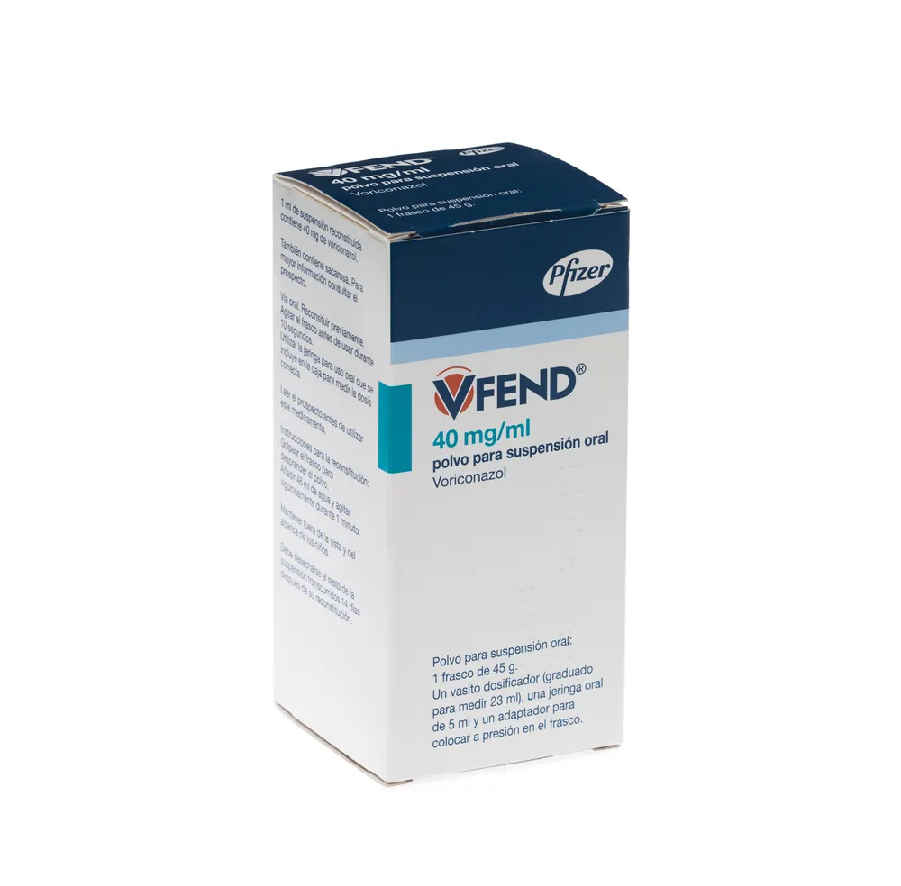 VFEND 40 mg/ml POLVO PARA SUSPENSION ORAL POLVO PARA SUSPENSIÓN ORAL
