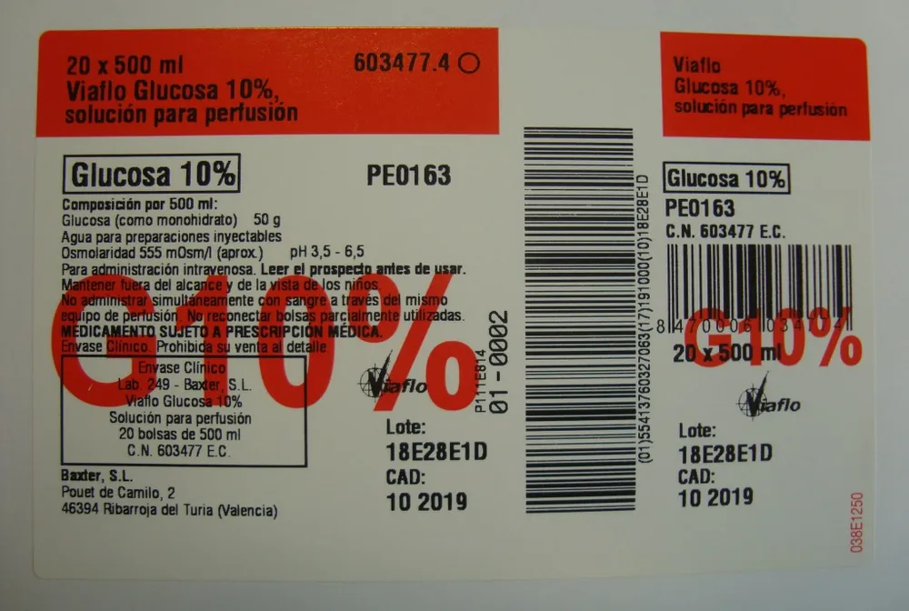 Viaflo glucose 10% solution for infusion solution for infusion