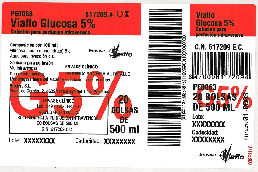 Viaflo glucosio 5% soluzione per perfusione endovenosa soluzione per infusione