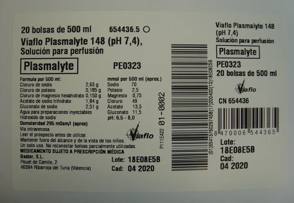 Viaflo Plasmalyte 148 (pH 7,4), soluzione per infusione soluzione per infusione