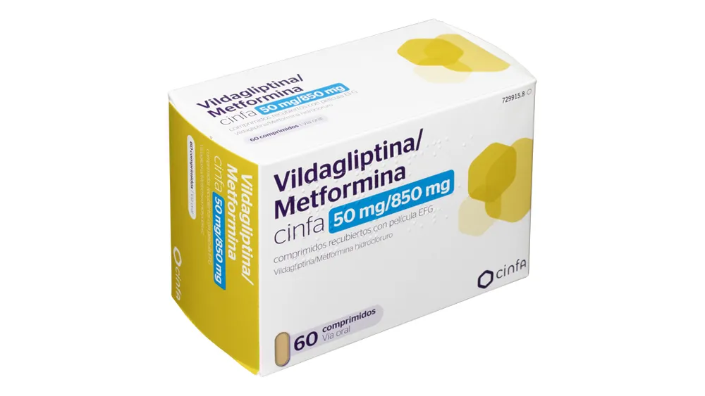 Vildagliptina/metformina Cinfa 50 mg/850 mg compresse rivestite con film EFG compresse, rivestite con film