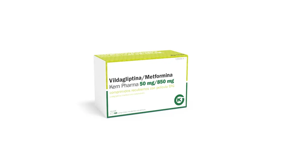 Vildagliptin/metformin Kern Pharma 50 mg/850 mg film-coated tablets EFG tablets, film-coated