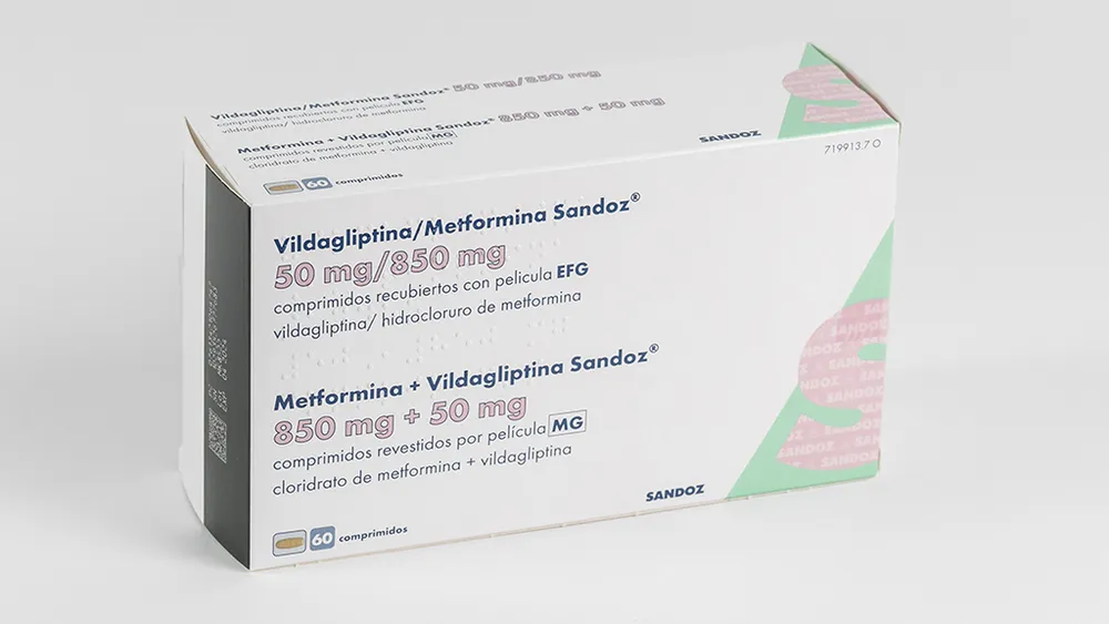 Vildagliptina/metformina Sandoz 50 mg/850 mg compresse rivestite con film EFG compresse, rivestite con film