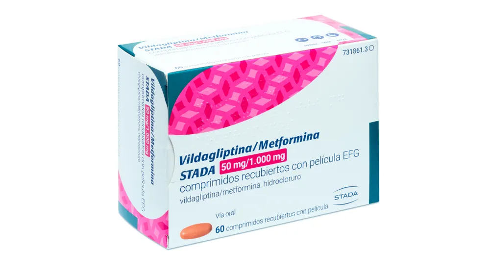 Vildagliptina/metformina Stada 50 mg/1000 mg compresse rivestite con film EFG compresse, rivestite con film