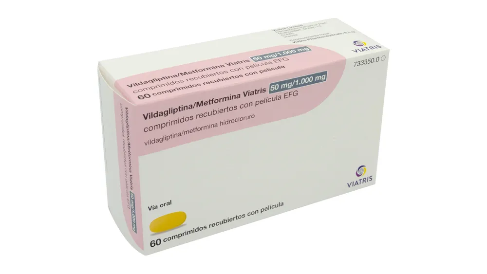 Vildagliptina/metformina Viatris 50 mg/1.000 mg compresse rivestite con film EFG compresse, rivestite con film