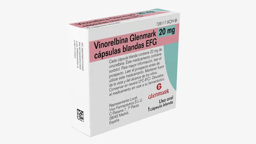Vinorelbine Glenmark 20 mg soft capsules EFG capsules, soft gelatin