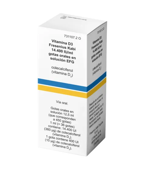 Vitamina D3 Fresenius Kabi 14.400 UI/ml gocce orali in soluzione EFG gocce, orali in soluzione