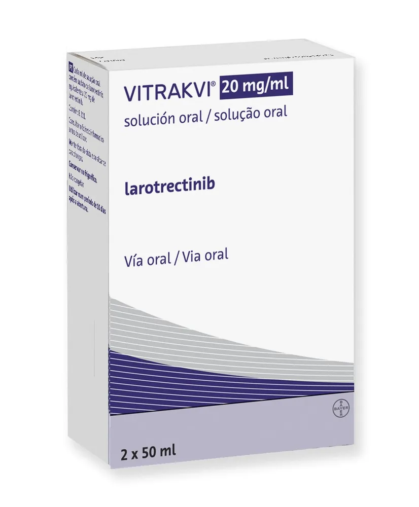 Vitrakvi 20 mg/ml oral solution, 2 bottles of 50 ml solution, oral