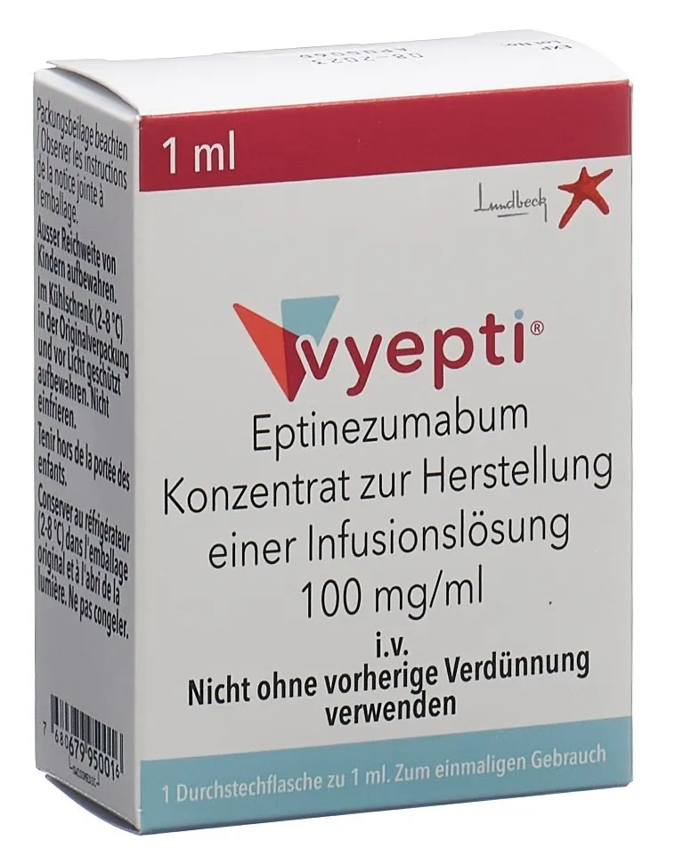 VYEPTI 100 MG CONCENTRADO PARA SOLUCION PARA PERFUSION CONCENTRADO Y DISOLVENTE PARA SOLUCIÓN PARA PERFUSIÓN