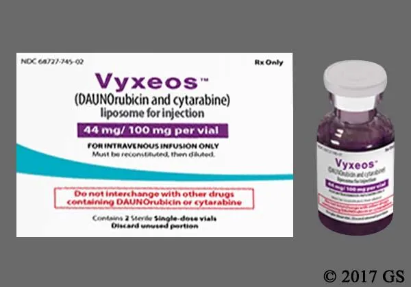 Vyxeos liposomal 44 mg/100 mg powder for concentrate for infusion solution powder for concentrate for solution for infusion