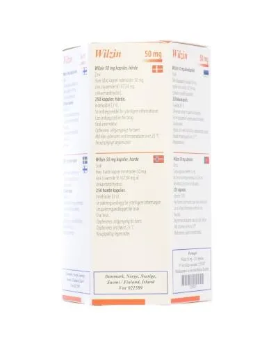 Wilzin 50 mg hard capsules capsules, hard