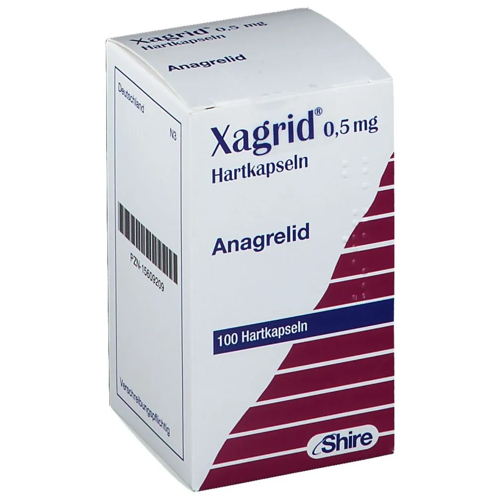 Xagrid 0.5 mg hard capsules capsules, hard