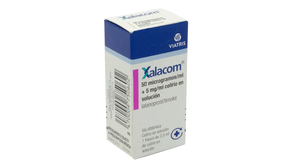 Xalacom 50 micrograms/ml + 5 mg/ml eye drops solution solution, ophthalmic