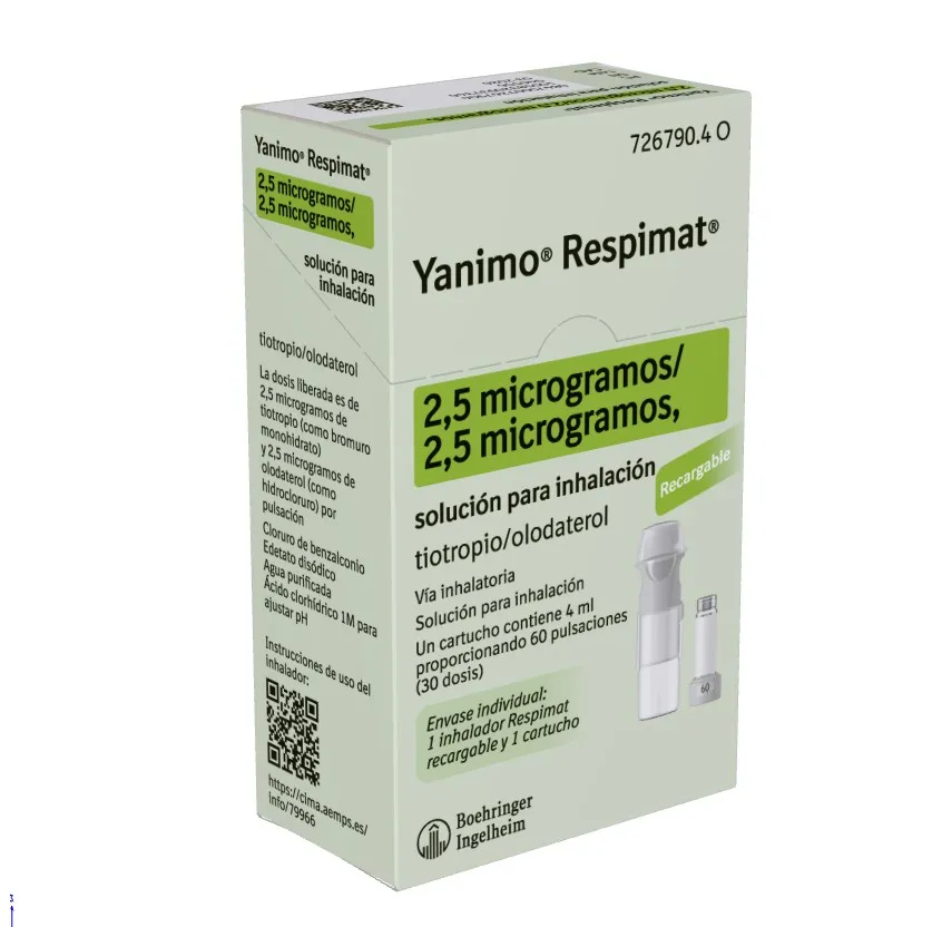 Yanimo Respimat 2.5 micrograms/2.5 micrograms solution for inhalation solution for inhalation