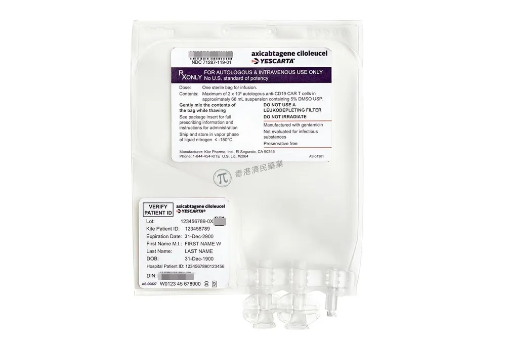 Yescarta 0,4 - 2 x 10e8 cellule dispersione per infusione soluzione per infusione