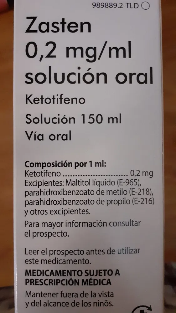 Zasten 0.2 mg/ml oral solution solution, oral