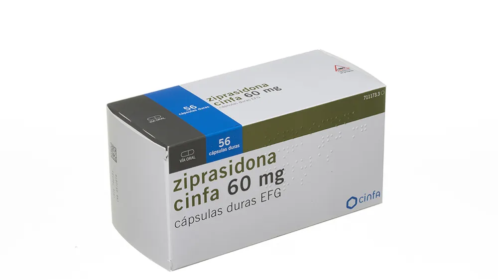 Ziprasidone CINFA 60 mg hard capsules EFG capsules, hard