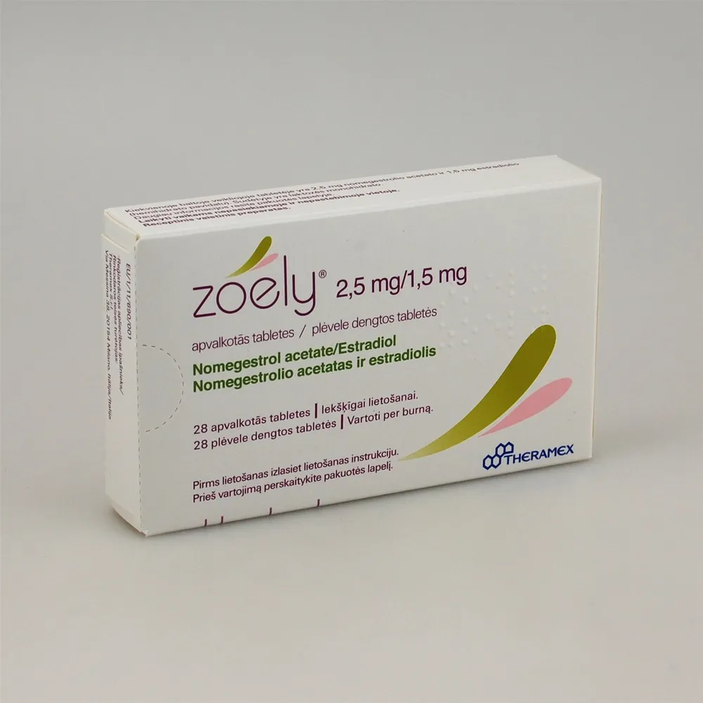 Zoely 2,5 mg/1,5 mg compresse rivestite con film compresse, rivestite con film