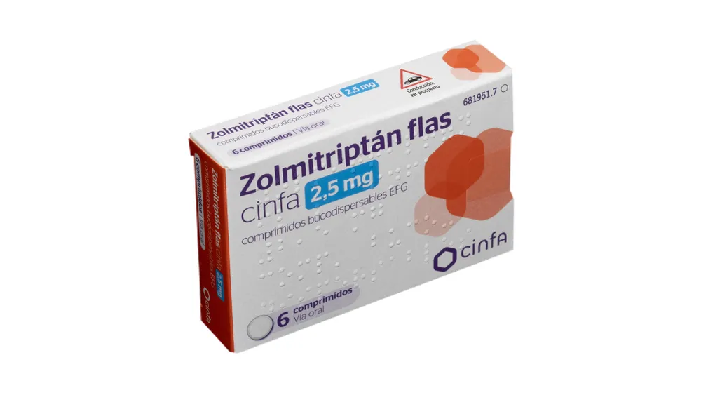 Zolmitriptano Flas CINFA 2,5 mg compresse bucodispersibili EFG compresse, bucodispersabili