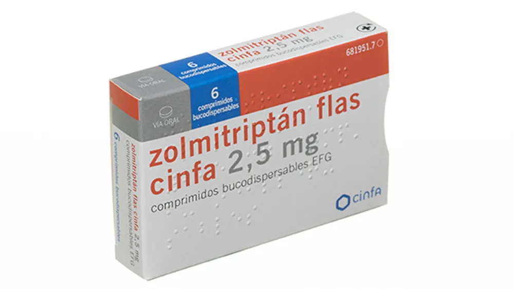Zolmitriptan Flas Teva-Ratio 2,5 mg compresse bucodispersabili EFG compresse, bucodispersabili