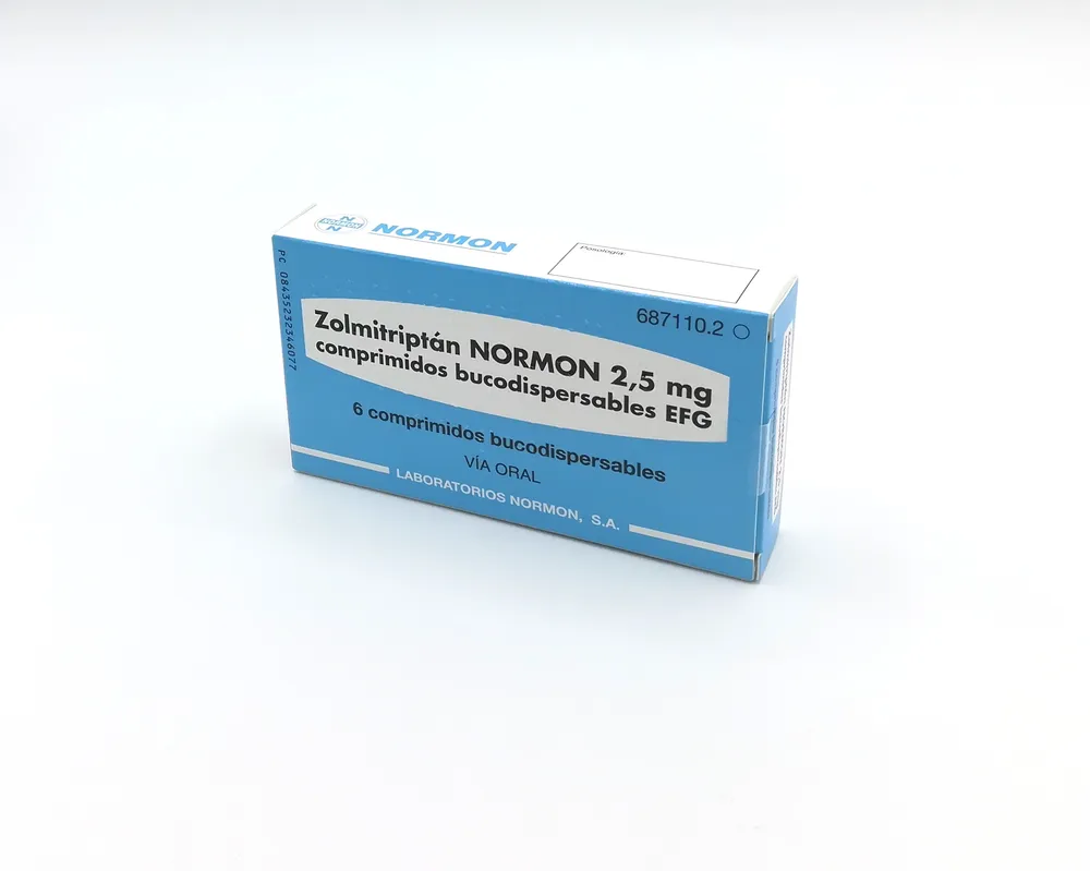 Zolmitriptan Normon 2.5 mg orodispersible tablets EFG tablets, buccodispersable