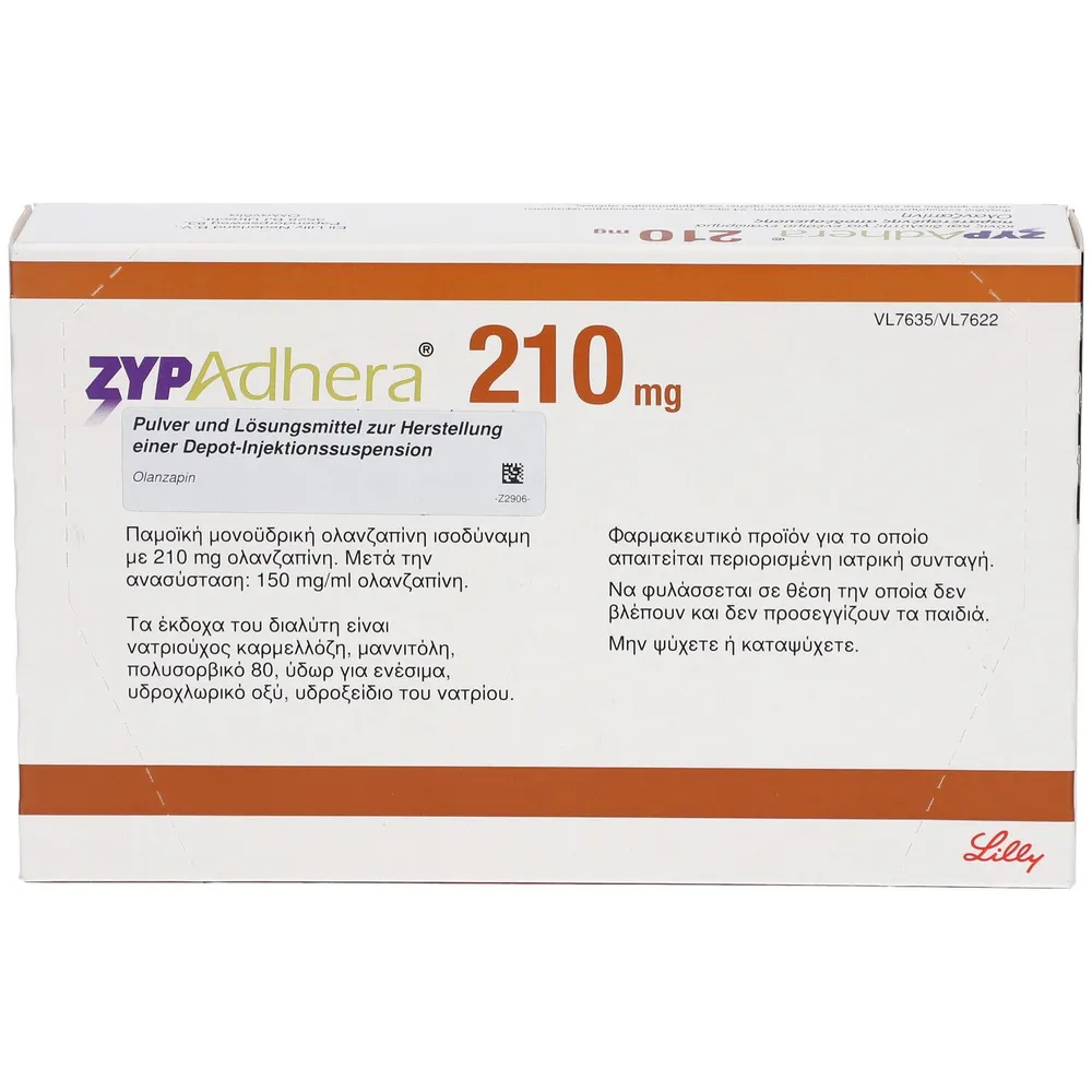 Zypadhera 210 mg powder and solvent for prolonged-release injectable suspension powder and solvent for preparation of prolonged-release injectable suspension
