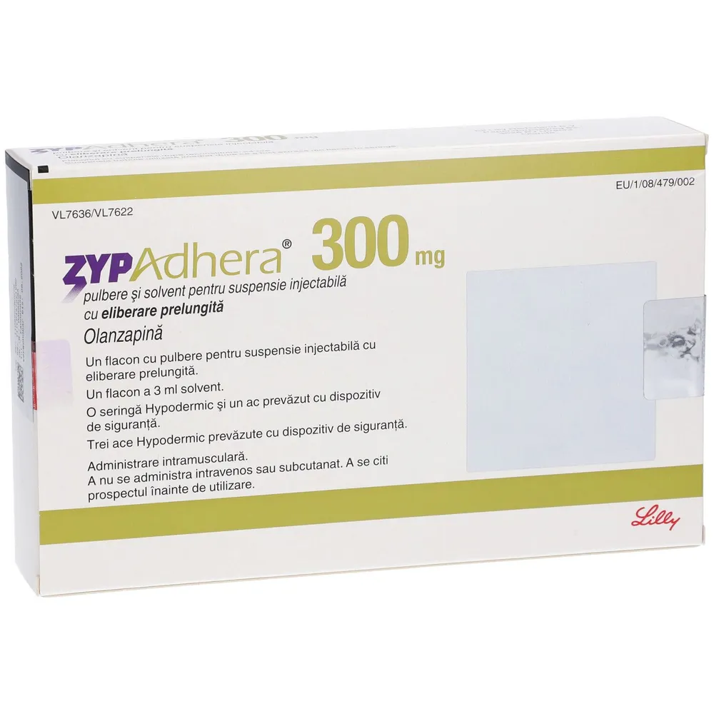 Zypadhera 300 mg powder and solvent for prolonged-release injectable suspension powder and solvent for preparation of prolonged-release injectable suspension