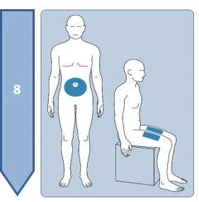 Diagram of two stylized human figures showing the