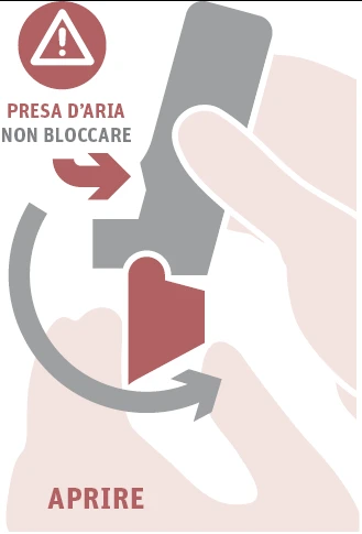 Diagram z ostrzeżeniem o niebezpieczeństwie i instrukcją, aby nie blokować otworu