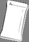Dibujo estilizado de una bolsita rectangular blanca con una línea punteada horizontal en la parte superior y un pequeño símbolo en la esquina superior izquierda