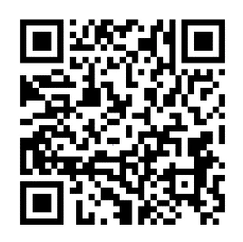 Квадратный QR-код, состоящий из узора черных пикселей на белом фоне с тремя квадратами позиционирования по углам