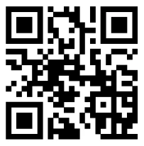 Código QR cuadrado compuesto por pequeños módulos negros sobre fondo blanco con tres grandes cuadrados de posicionamiento en las esquinas