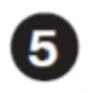 Número 5 blanco en negrita en