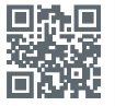 Código QR cuadrado compuesto por píxeles negros sobre fondo blanco con tres grandes cuadrados de posicionamiento en las esquinas